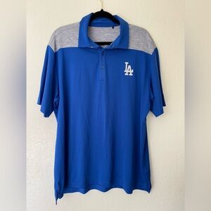 Columbia Blue and Gray Polo Shirt with LA Logo